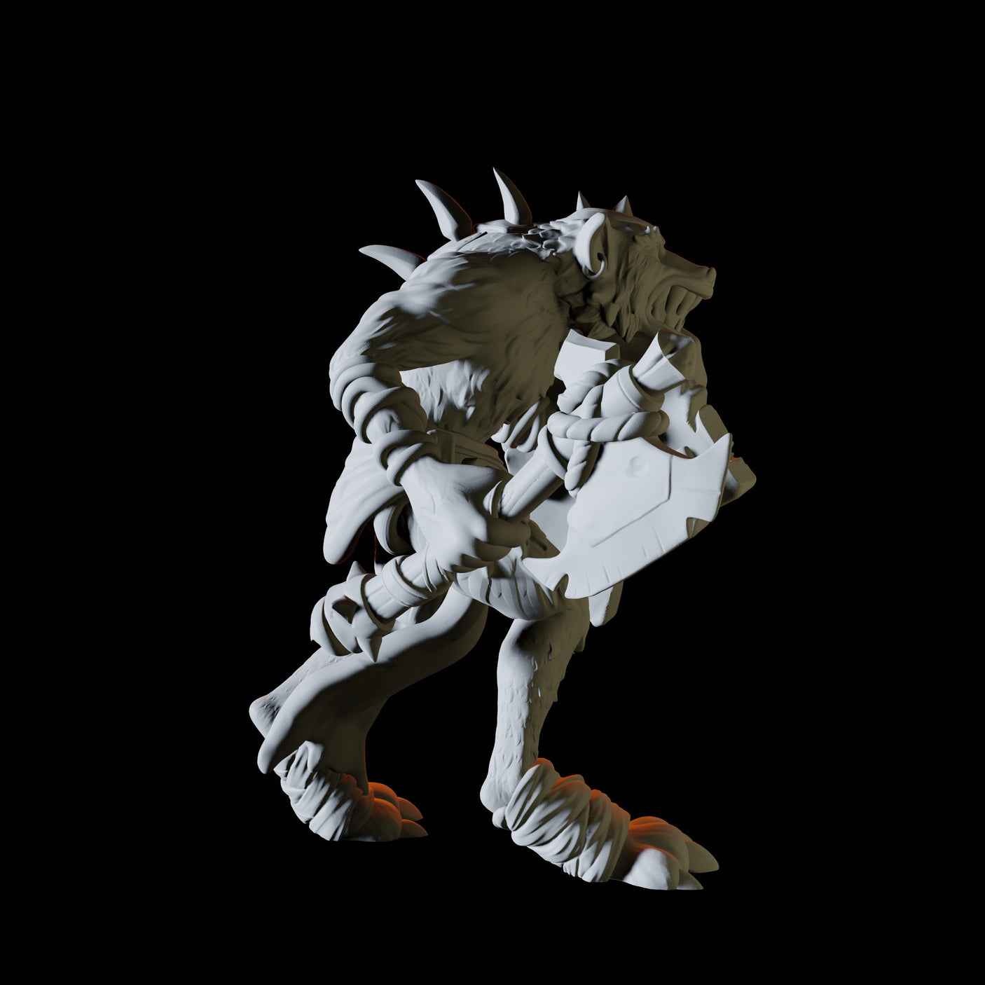 Stalking Gnoll Miniature for Dungeons and Dragons, Pathfinder or other TTRPGs