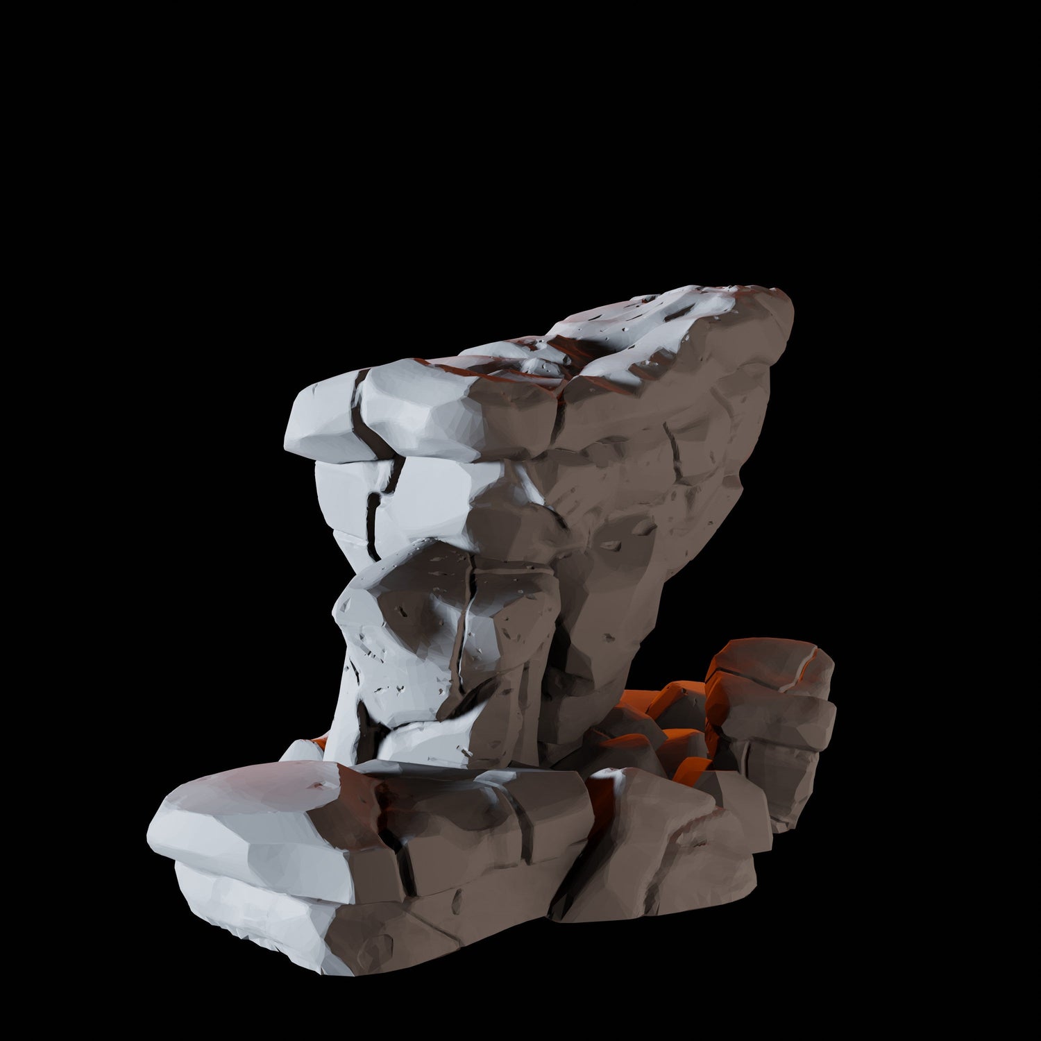 Steep Rock Formation B Miniature for Dungeons and Dragons, Pathfinder or other TTRPGs