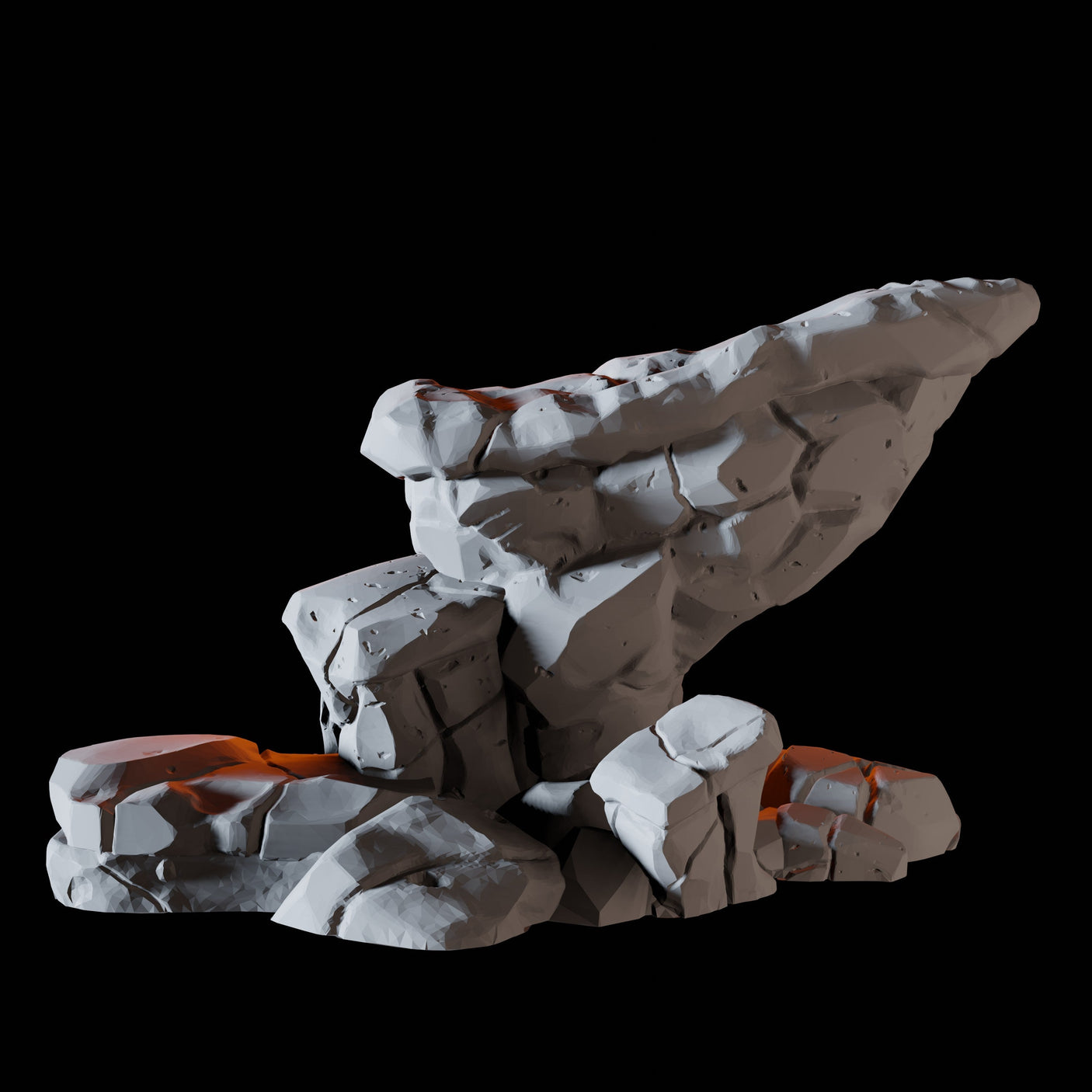 Steep Rock Formation B Miniature for Dungeons and Dragons, Pathfinder or other TTRPGs