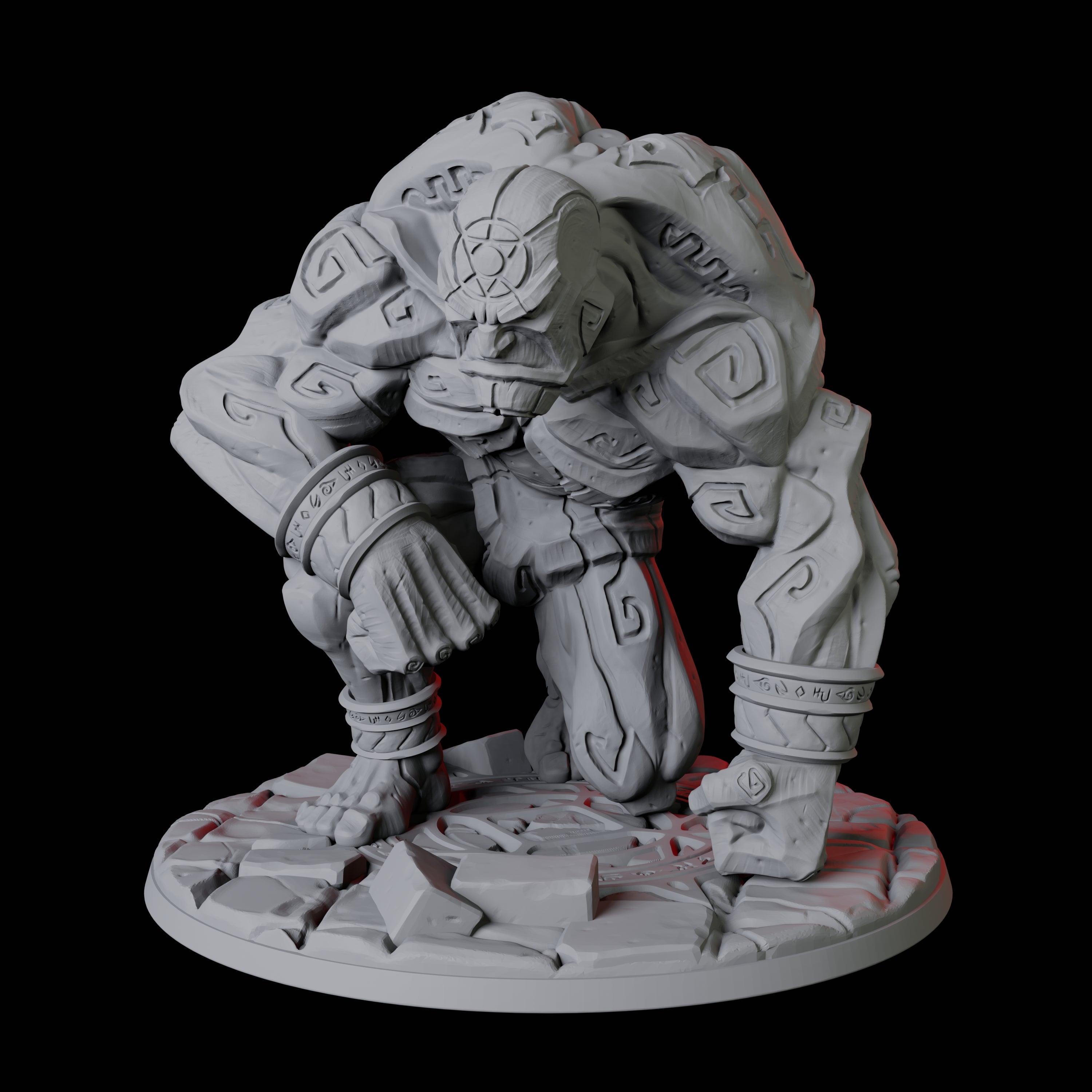 Stone Golem Duo Miniature for Dungeons and Dragons, Pathfinder or other TTRPGs