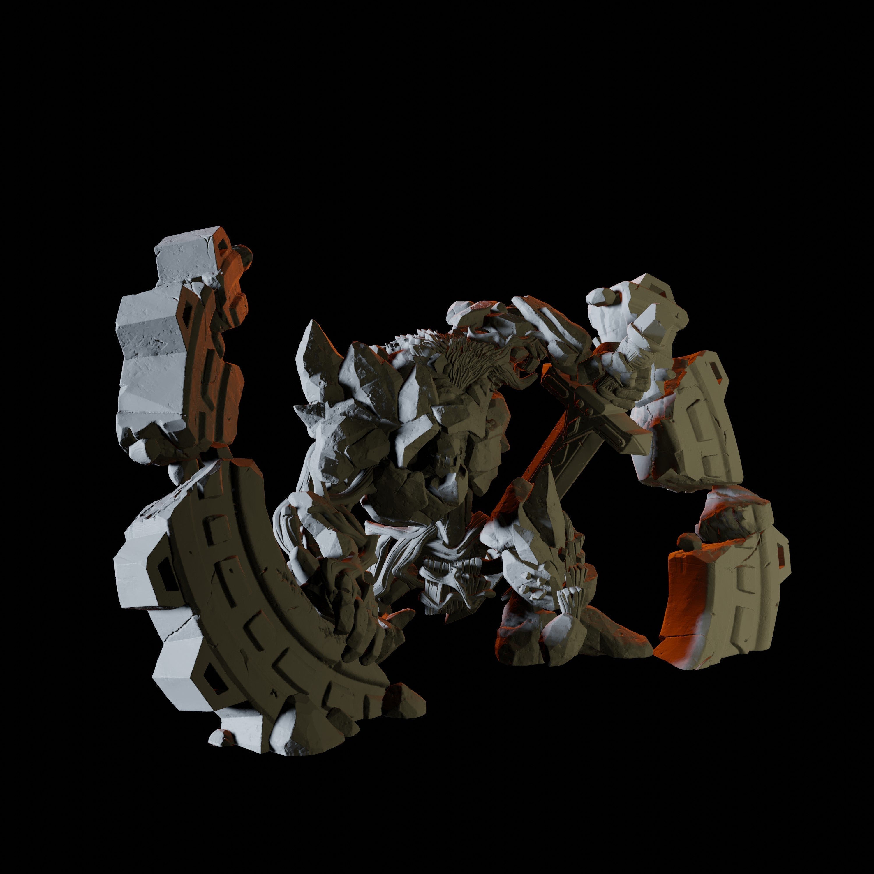 Stone Golem Miniature for Dungeons and Dragons - Myth Forged