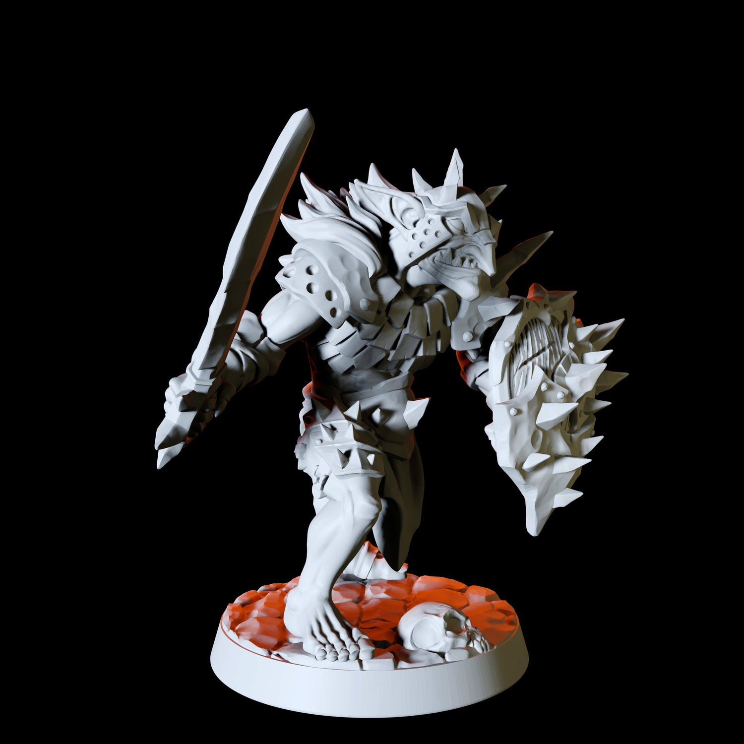 Sword and Shield Hobgoblin Miniature for Dungeons and Dragons, Pathfinder or other TTRPGs