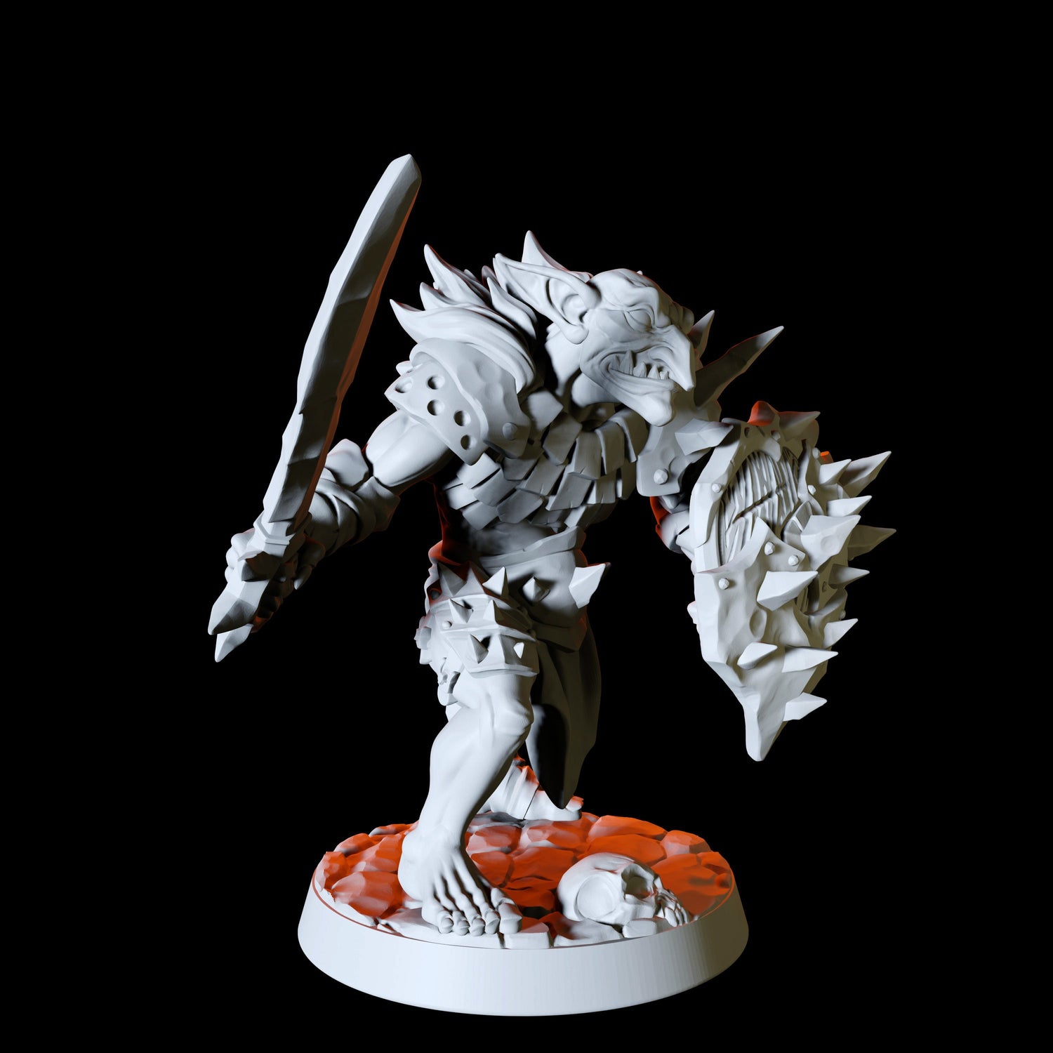 Sword and Shield Hobgoblin Miniature for Dungeons and Dragons, Pathfinder or other TTRPGs