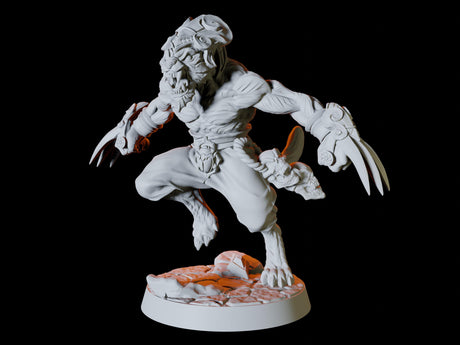 Tabaxi Army - Six Soldiers Miniature for Dungeons and Dragons, Pathfinder or other TTRPGs