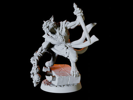 Tabaxi Army - Six Soldiers Miniature for Dungeons and Dragons, Pathfinder or other TTRPGs