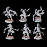 Tabaxi Army - Six Soldiers Miniature for Dungeons and Dragons, Pathfinder or other TTRPGs