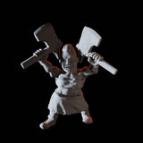 Ten Dwarf Barbarians Miniature for Dungeons and Dragons, Pathfinder or other TTRPGs