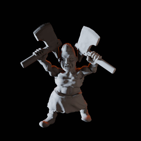 Ten Dwarf Barbarians Miniature for Dungeons and Dragons, Pathfinder or other TTRPGs