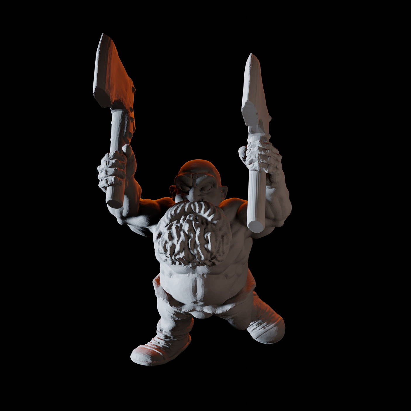 Ten Dwarf Barbarians Miniature for Dungeons and Dragons, Pathfinder or other TTRPGs