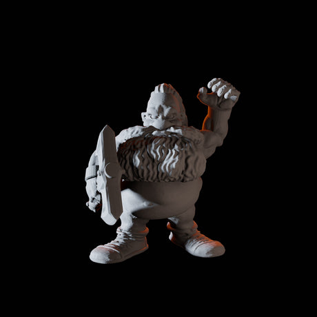 Ten Dwarf Barbarians Miniature for Dungeons and Dragons, Pathfinder or other TTRPGs