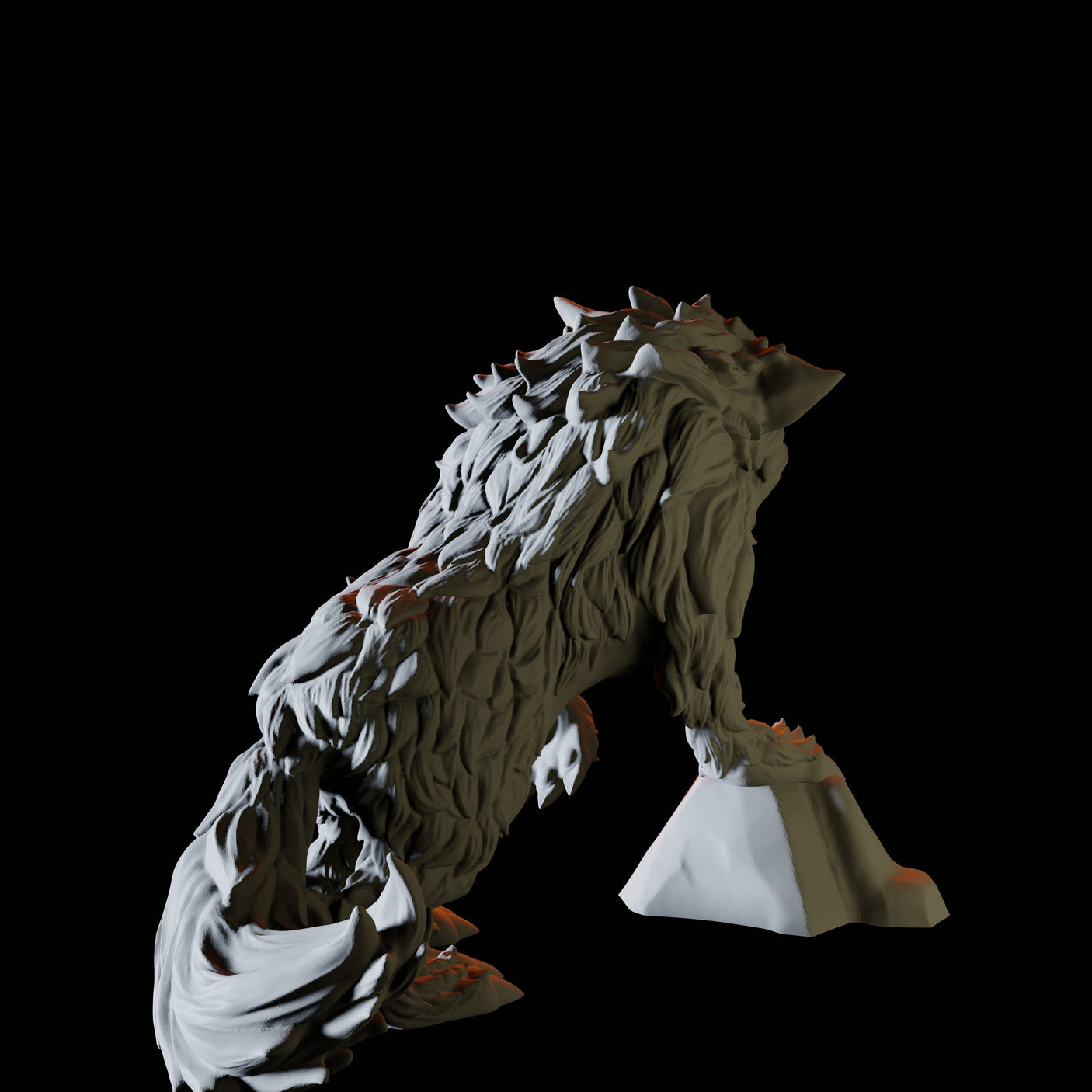 Threatening Worg Miniature for Dungeons and Dragons, Pathfinder or other TTRPGs