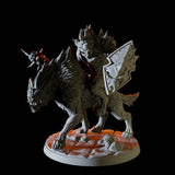 Three Gnoll Hyena Riders Miniature for Dungeons and Dragons, Pathfinder or other TTRPGs