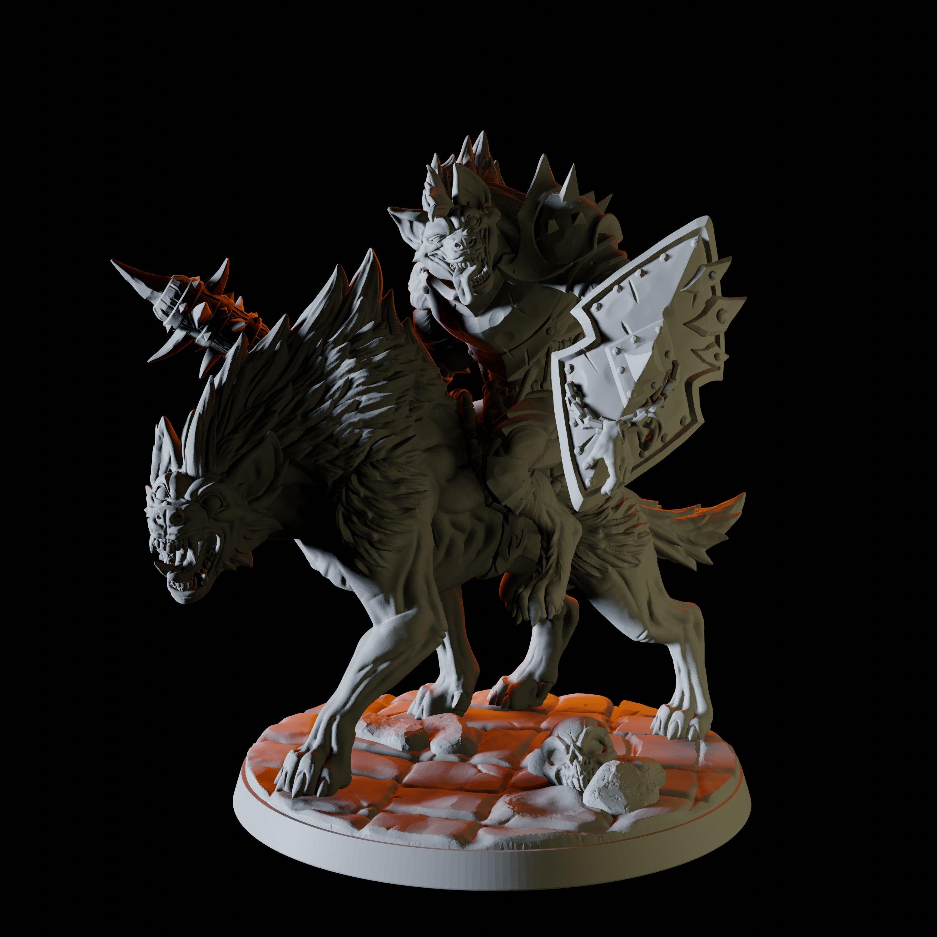 Three Gnoll Rider Miniatures for Dungeons and Dragons - Myth Forged