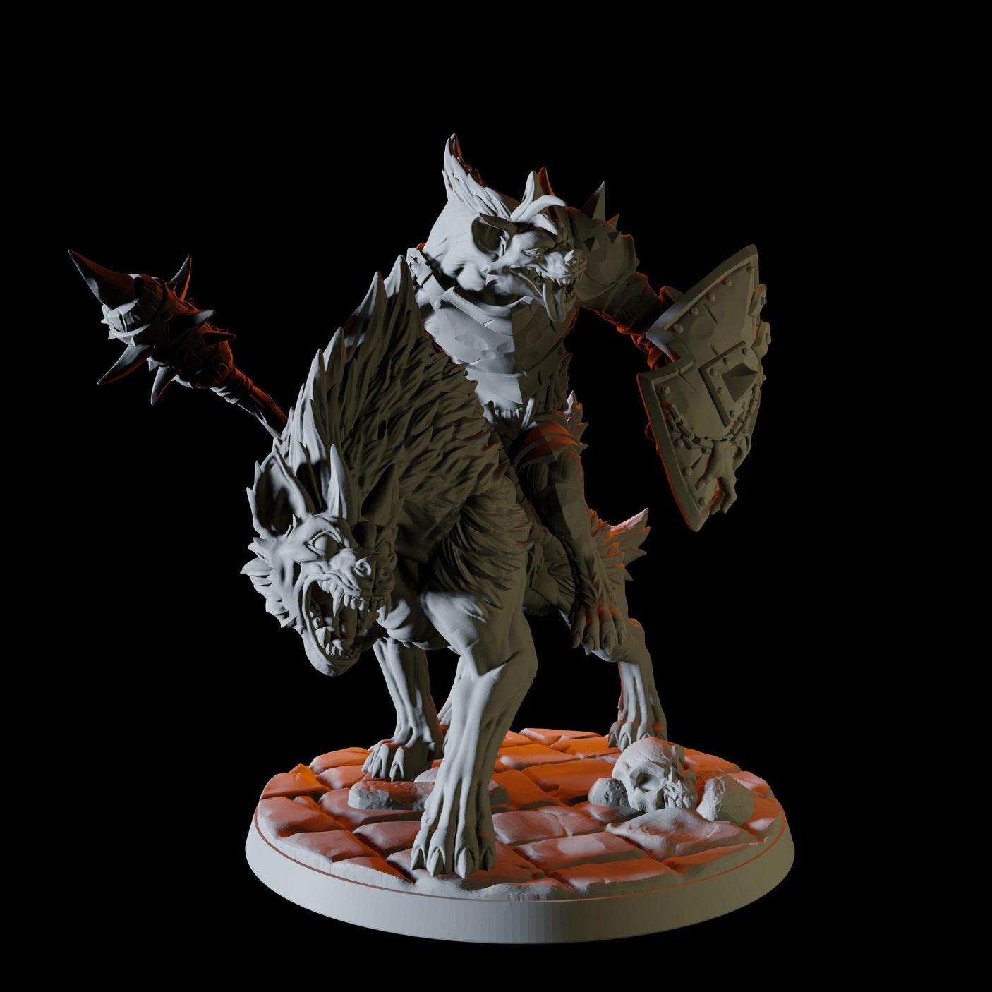 Three Gnoll Hyena Riders Miniature for Dungeons and Dragons, Pathfinder or other TTRPGs