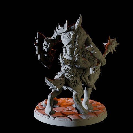 Three Gnoll Hyena Riders Miniature for Dungeons and Dragons, Pathfinder or other TTRPGs