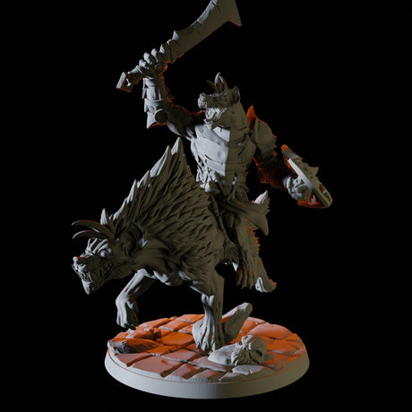 Three Gnoll Hyena Riders Miniature for Dungeons and Dragons, Pathfinder or other TTRPGs