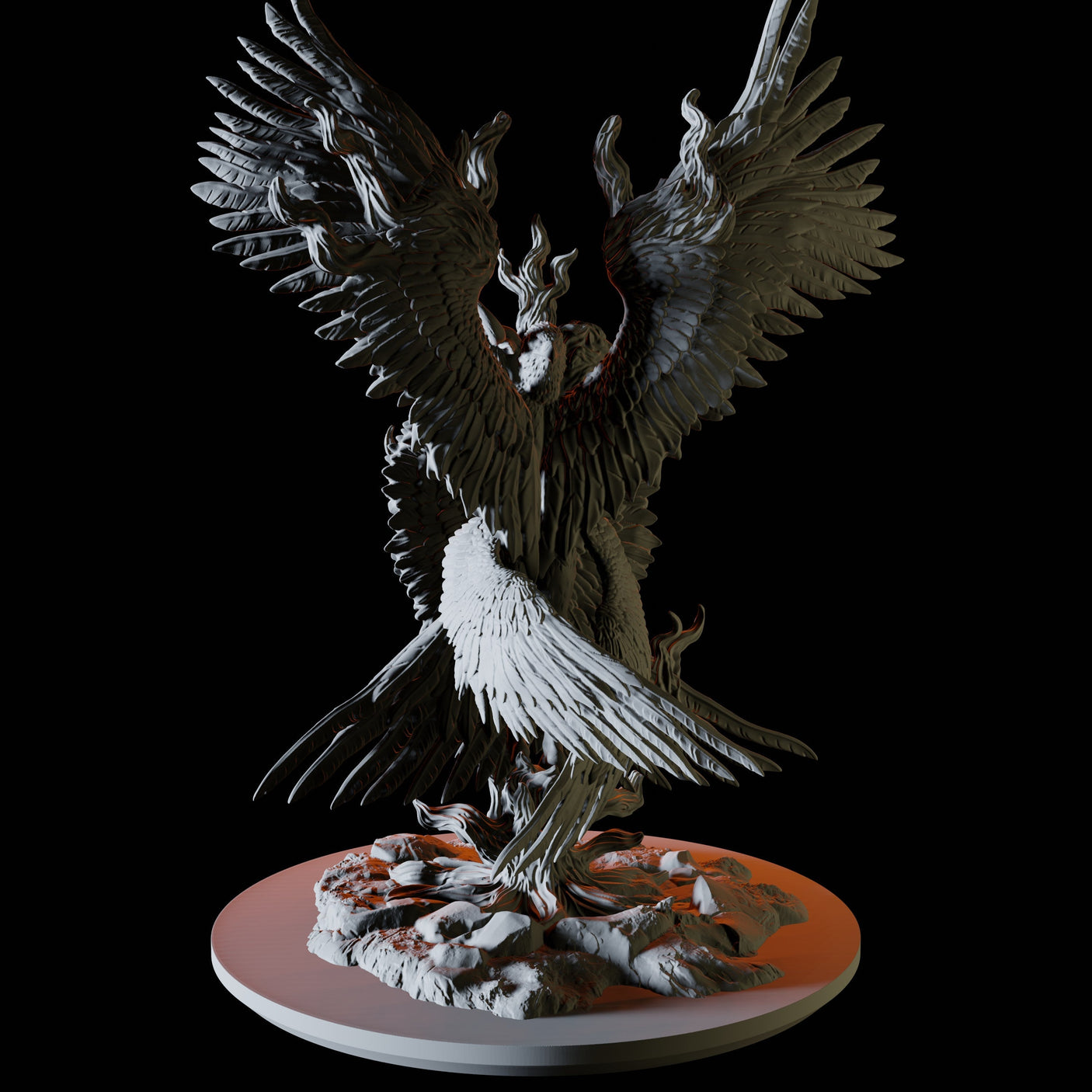 Three Headed Celestial Miniature for Dungeons and Dragons, Pathfinder or other TTRPGs