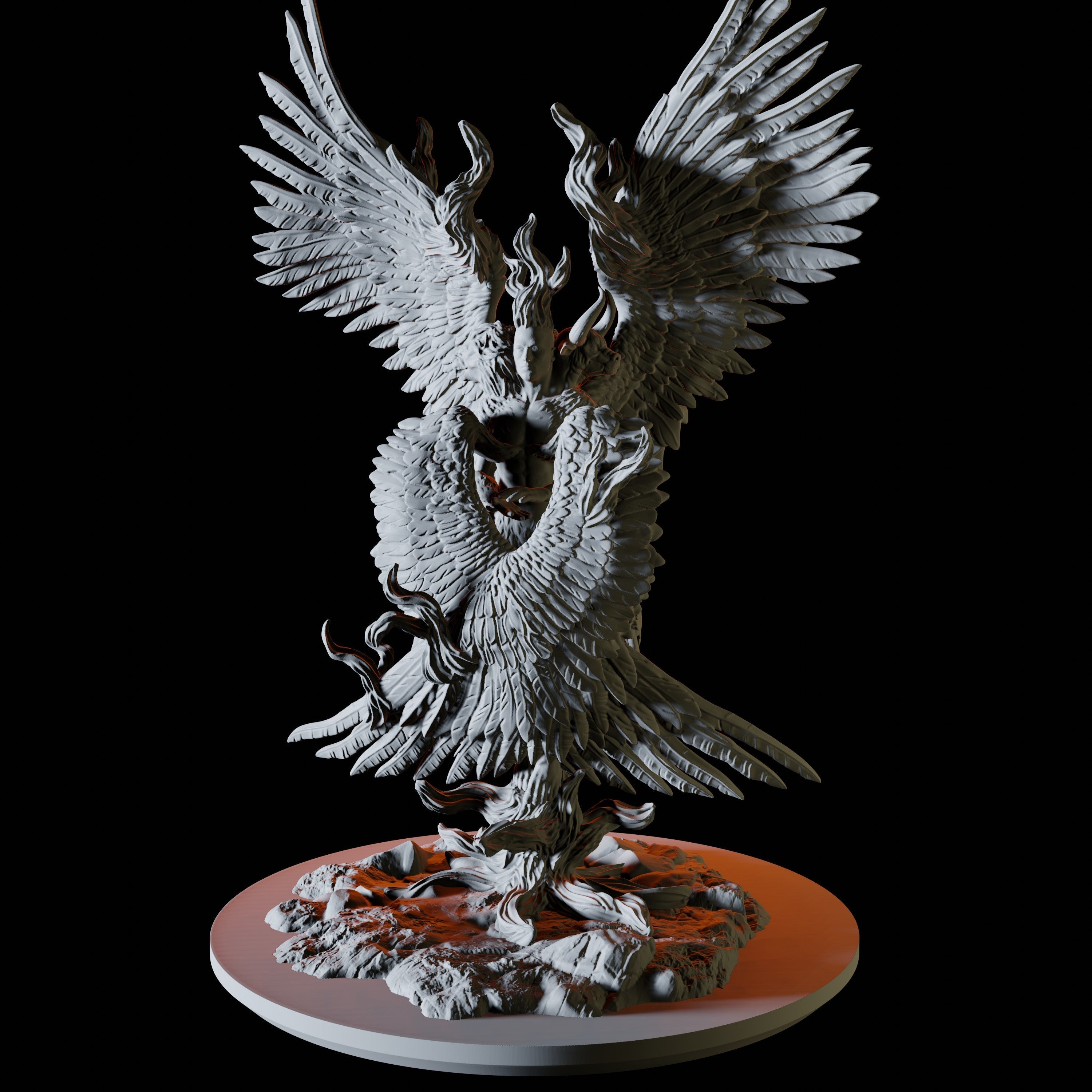 Three Headed Celestial Miniature for Dungeons and Dragons - Myth Forged
