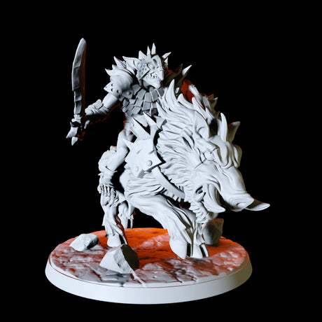 Three Hobgoblin Worg Riders Miniature for Dungeons and Dragons, Pathfinder or other TTRPGs