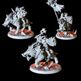 Three Hobgoblin Worg Riders Miniature for Dungeons and Dragons, Pathfinder or other TTRPGs