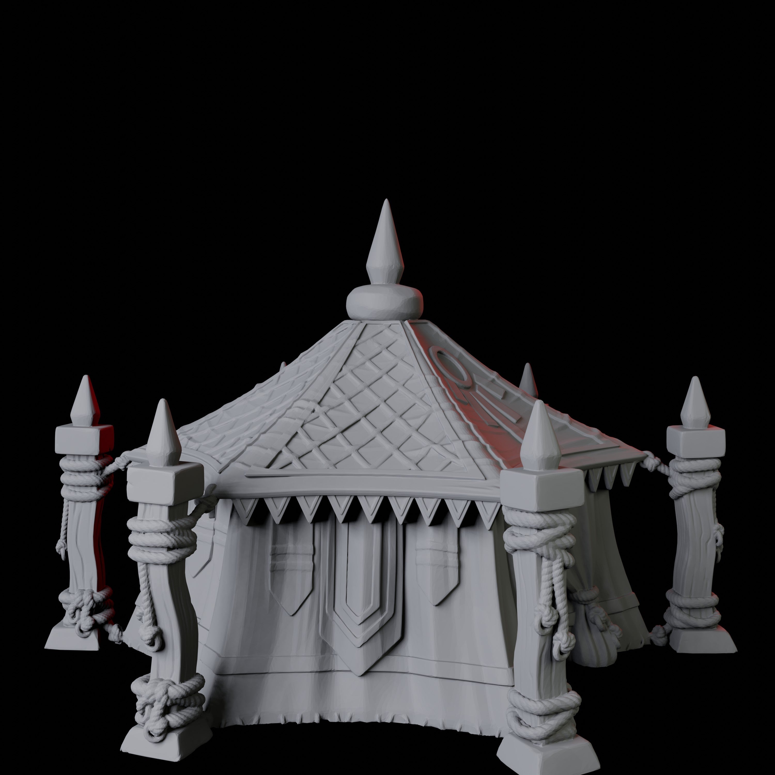 Three Jousting Tents Miniature for Dungeons and Dragons