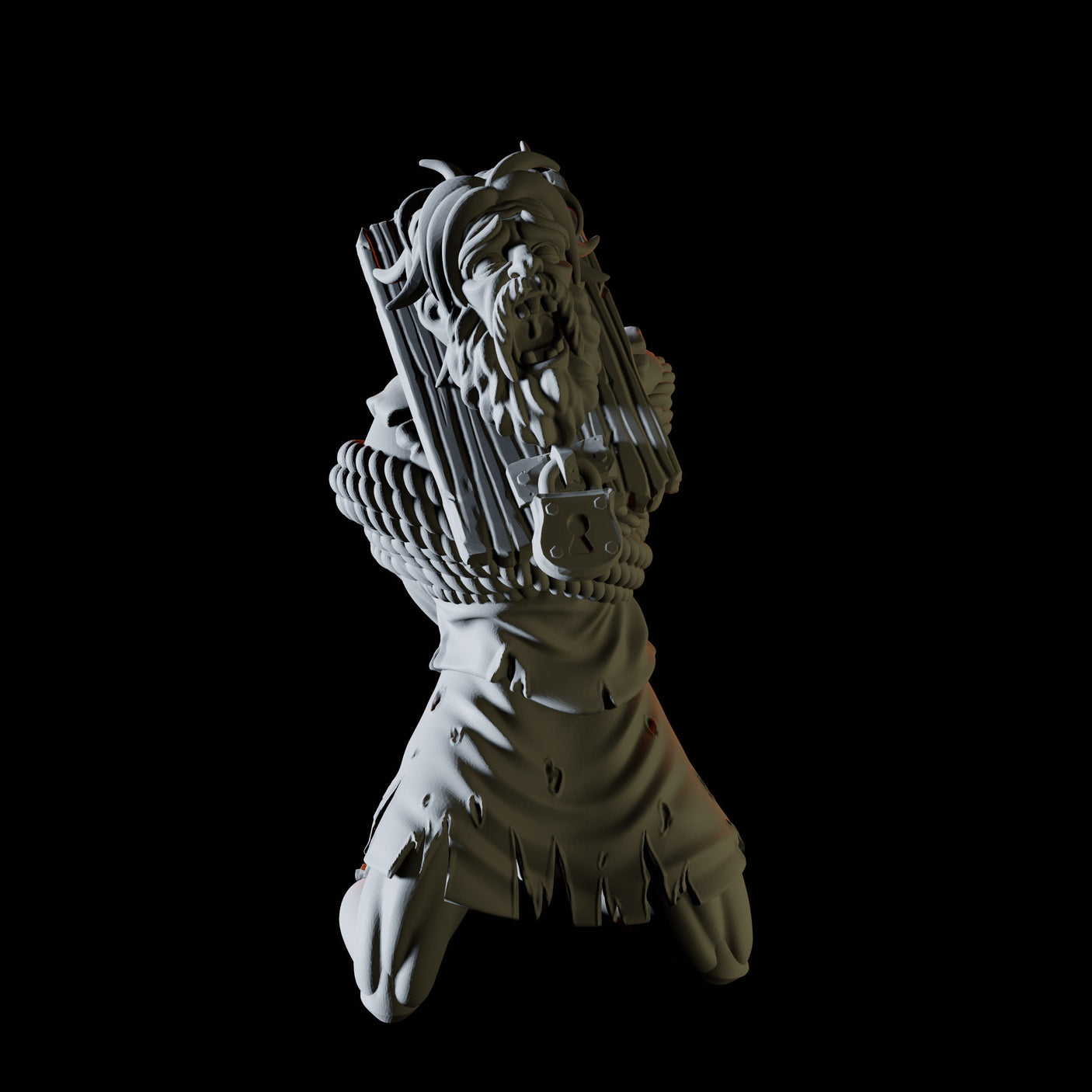 Three Prisoners Miniature for Dungeons and Dragons, Pathfinder or other TTRPGs