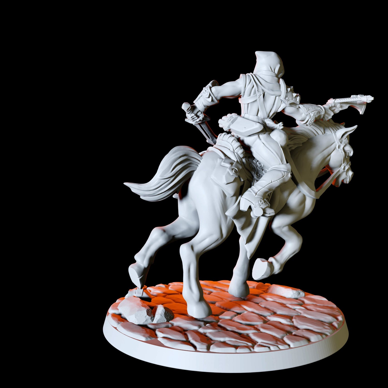 Three Rogues on Horseback Miniature for Dungeons and Dragons, Pathfinder or other TTRPGs