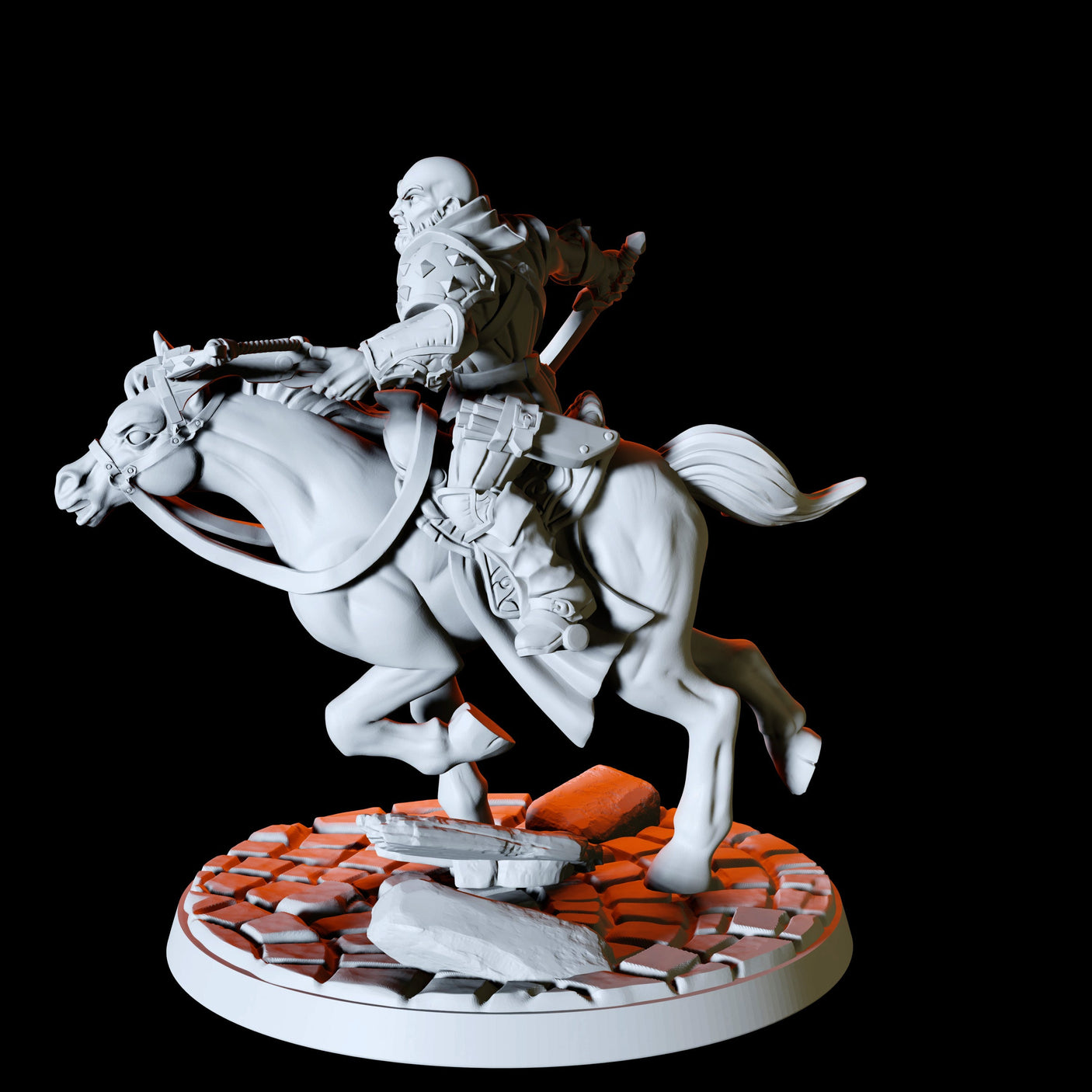 Three Rogues on Horseback Miniature for Dungeons and Dragons, Pathfinder or other TTRPGs