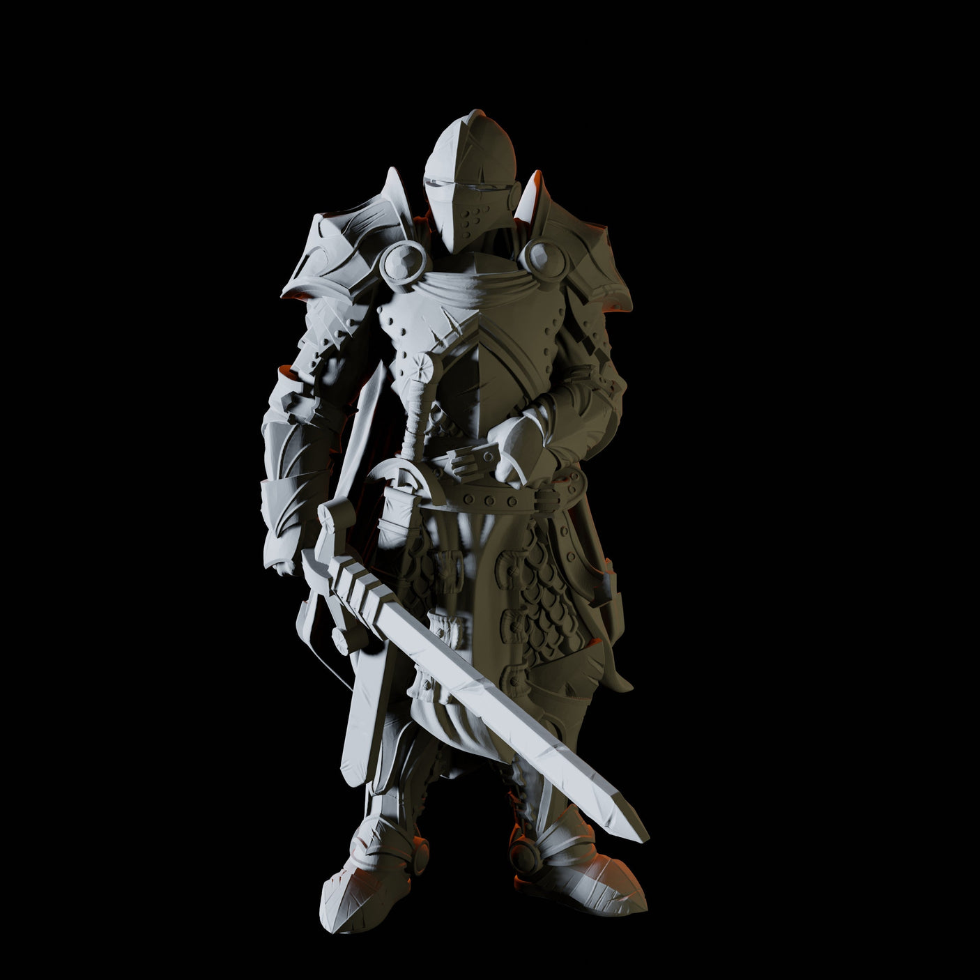Three Royal Knights Miniature for Dungeons and Dragons, Pathfinder or other TTRPGs
