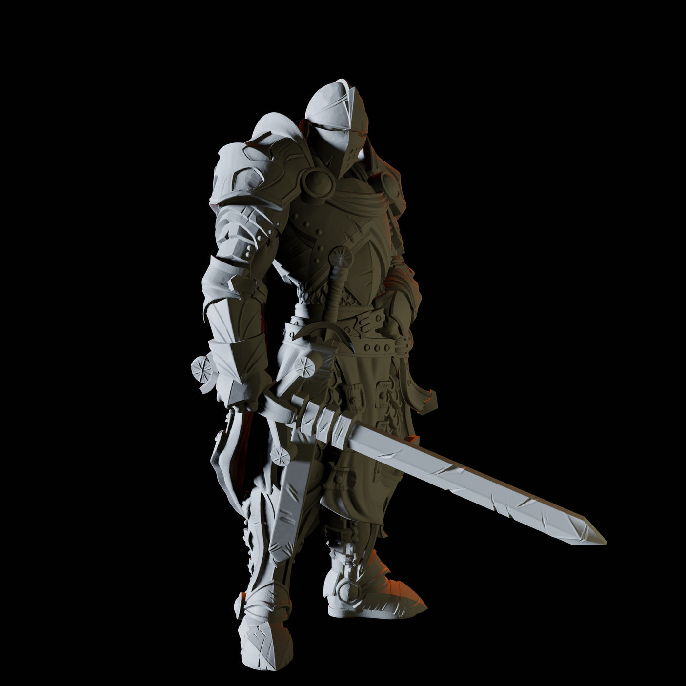 Three Royal Knights Miniature for Dungeons and Dragons, Pathfinder or other TTRPGs