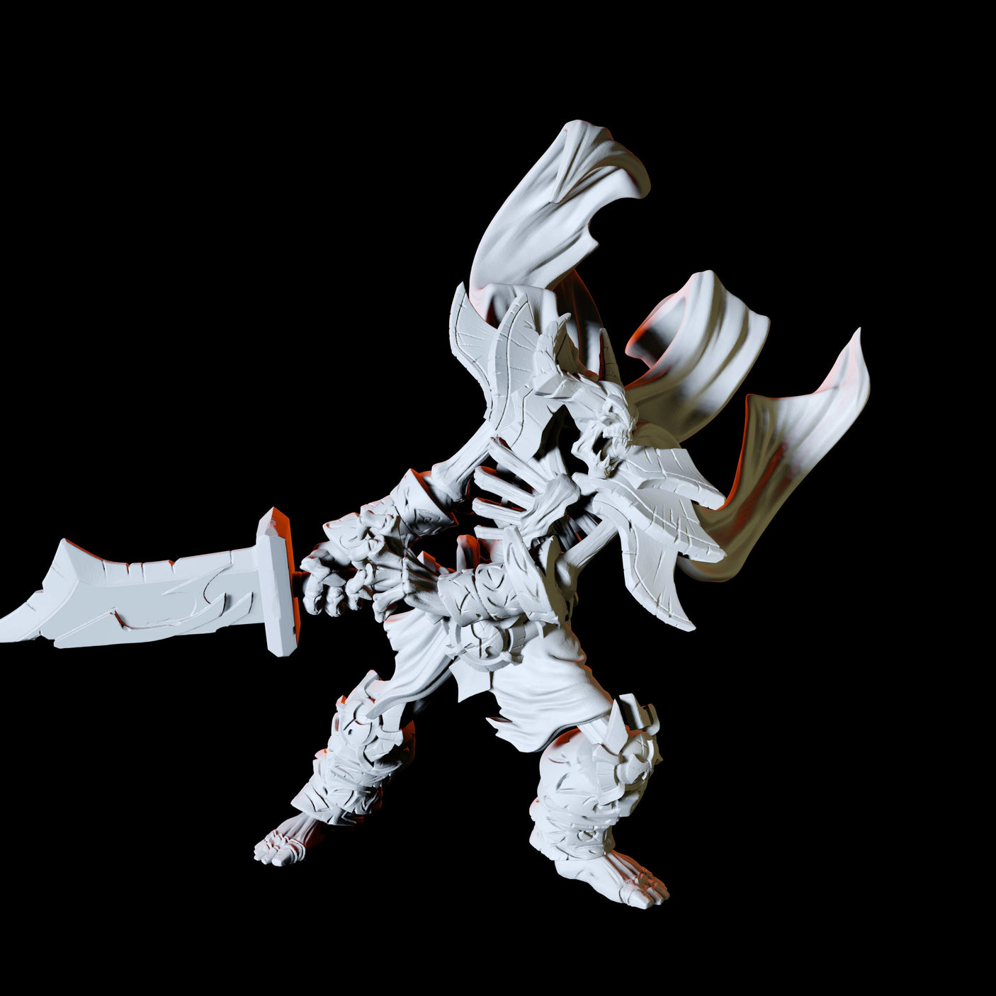 Three Skeleton Demons Miniature for Dungeons and Dragons, Pathfinder or other TTRPGs