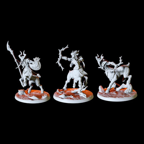 Three Woodland Centaurs Miniature for Dungeons and Dragons, Pathfinder or other TTRPGs