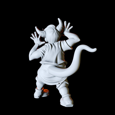 Tiefling Child Miniature for Dungeons and Dragons, Pathfinder or other TTRPGs