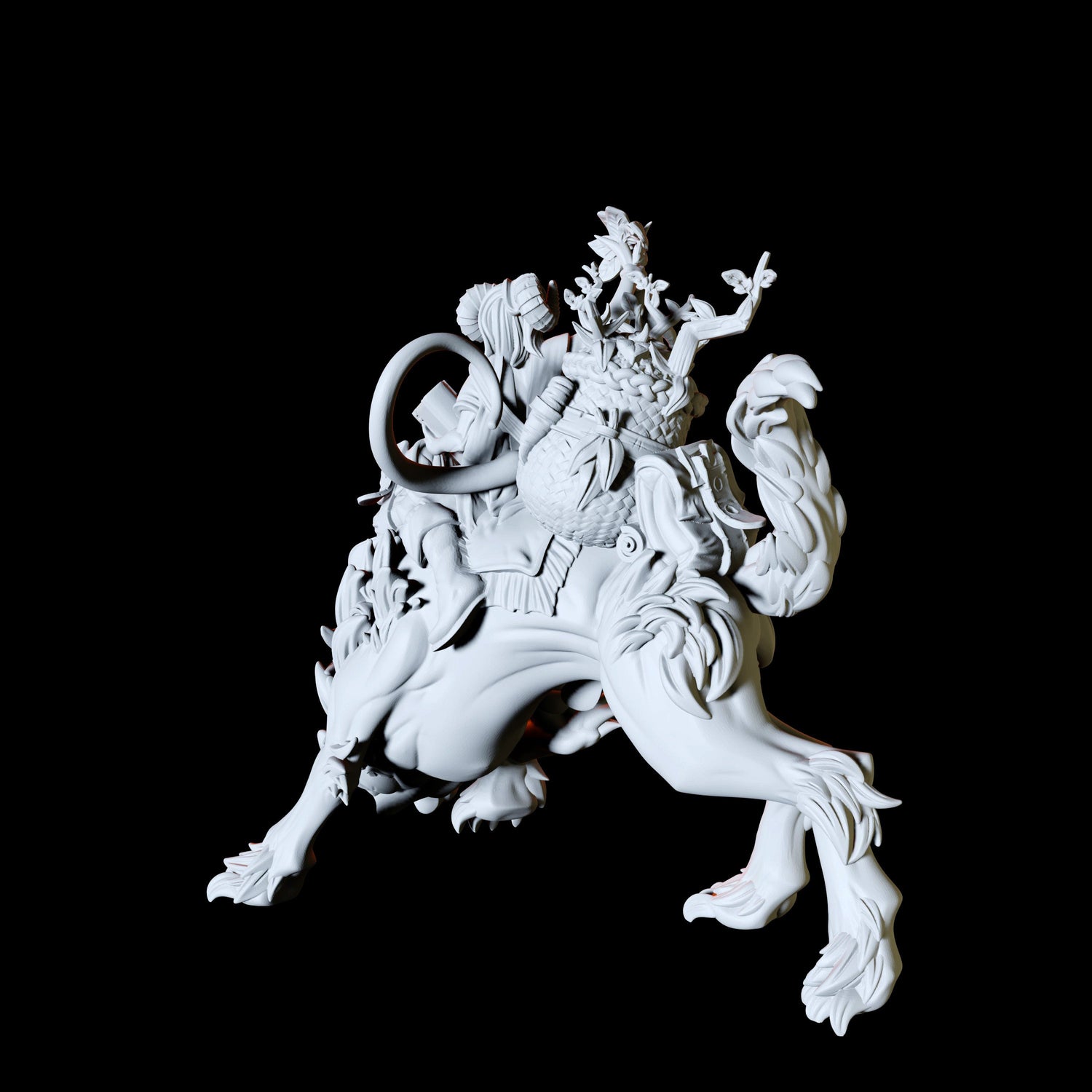 Tiefling Herbalist Miniature for Dungeons and Dragons, Pathfinder or other TTRPGs