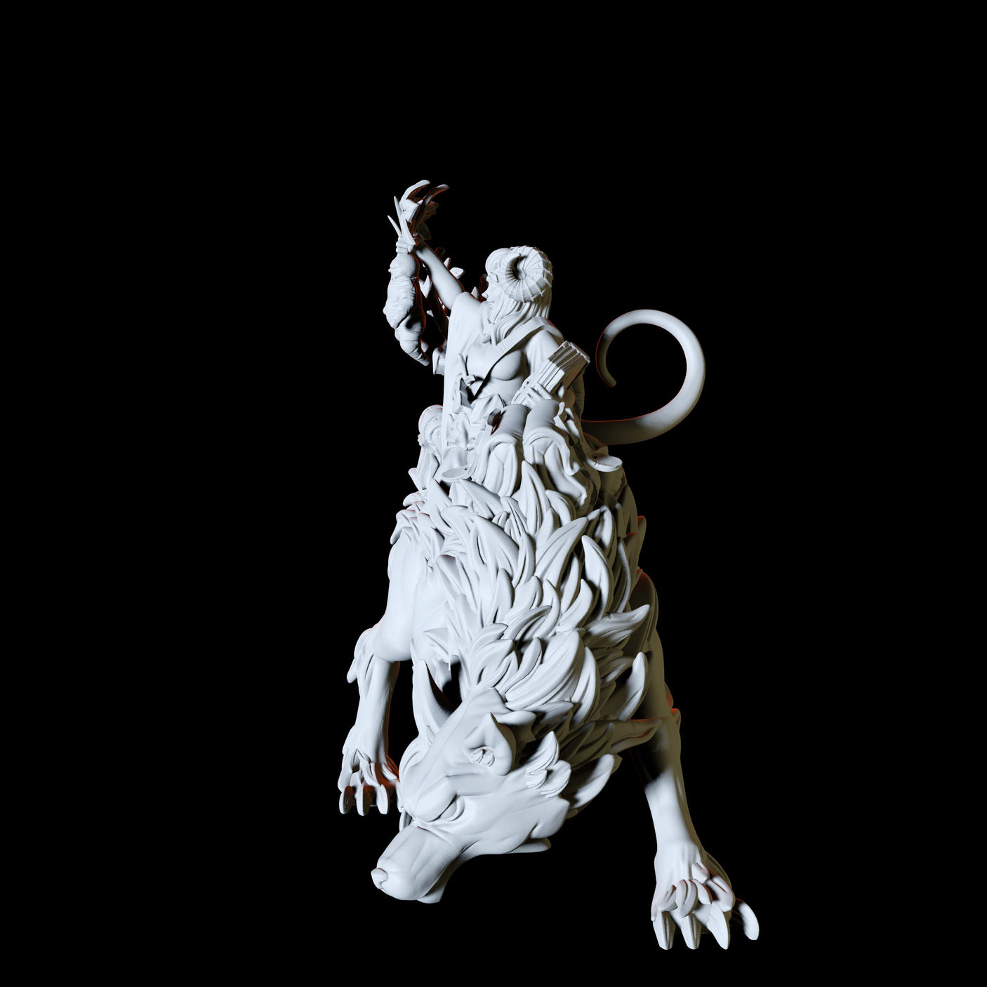 Tiefling Herbalist Miniature for Dungeons and Dragons, Pathfinder or other TTRPGs