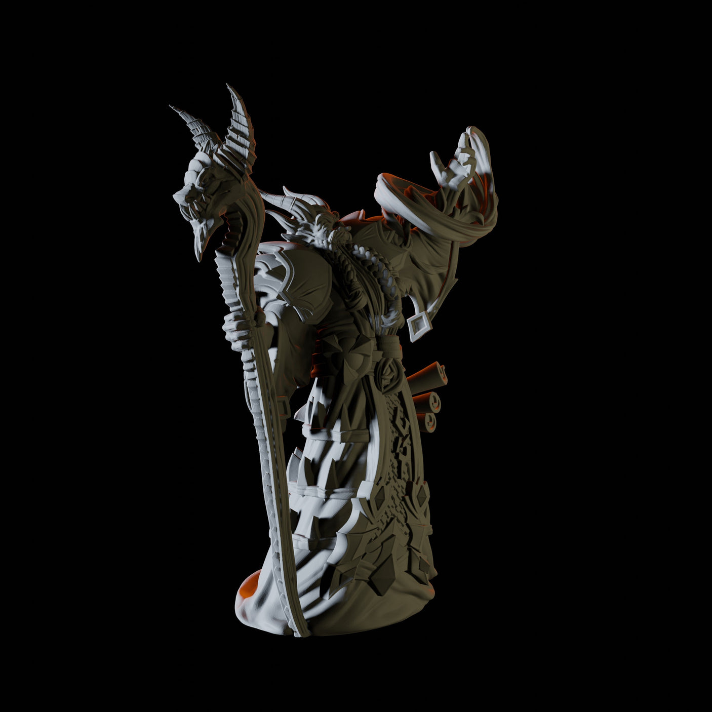 Tiefling Warlock Miniature for Dungeons and Dragons, Pathfinder or other TTRPGs