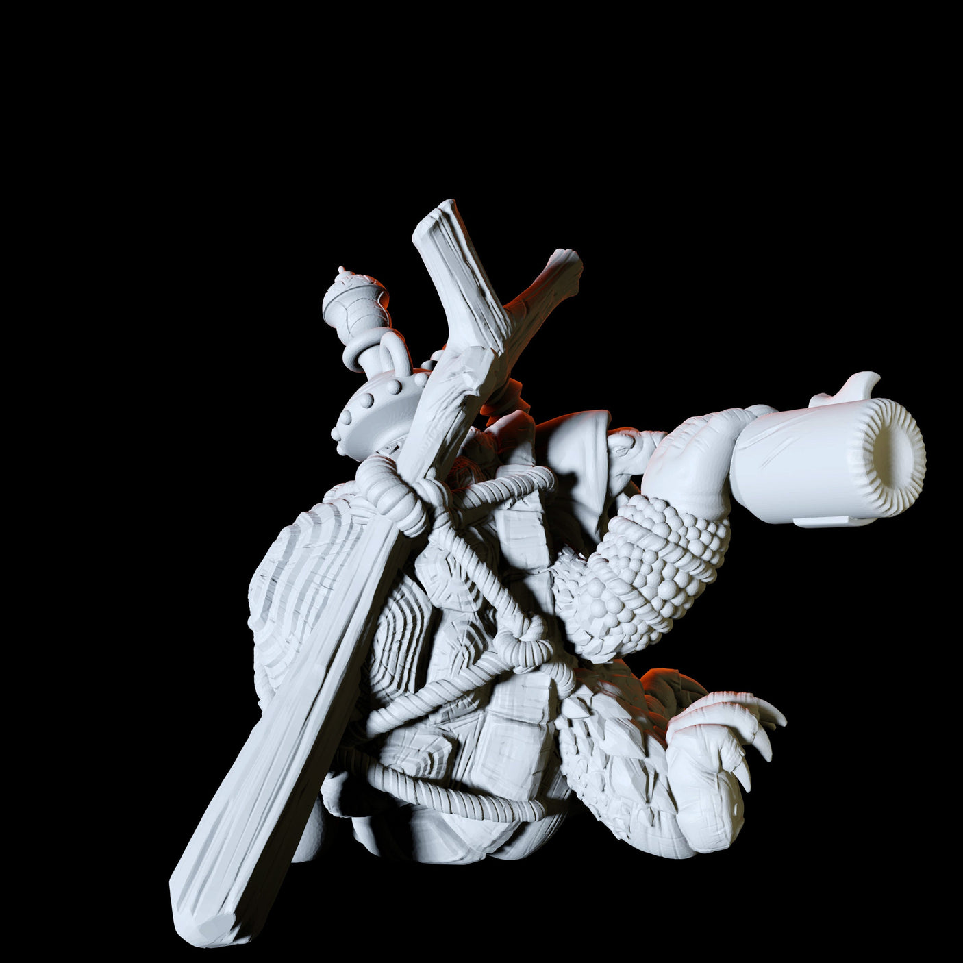 Tortle Traveller Miniature for Dungeons and Dragons, Pathfinder or other TTRPGs