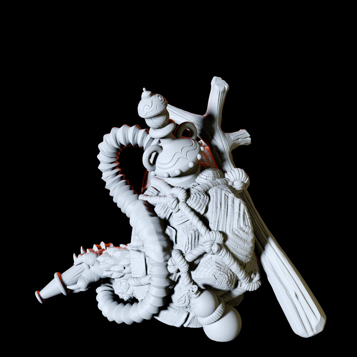 Tortle Traveller Miniature for Dungeons and Dragons, Pathfinder or other TTRPGs