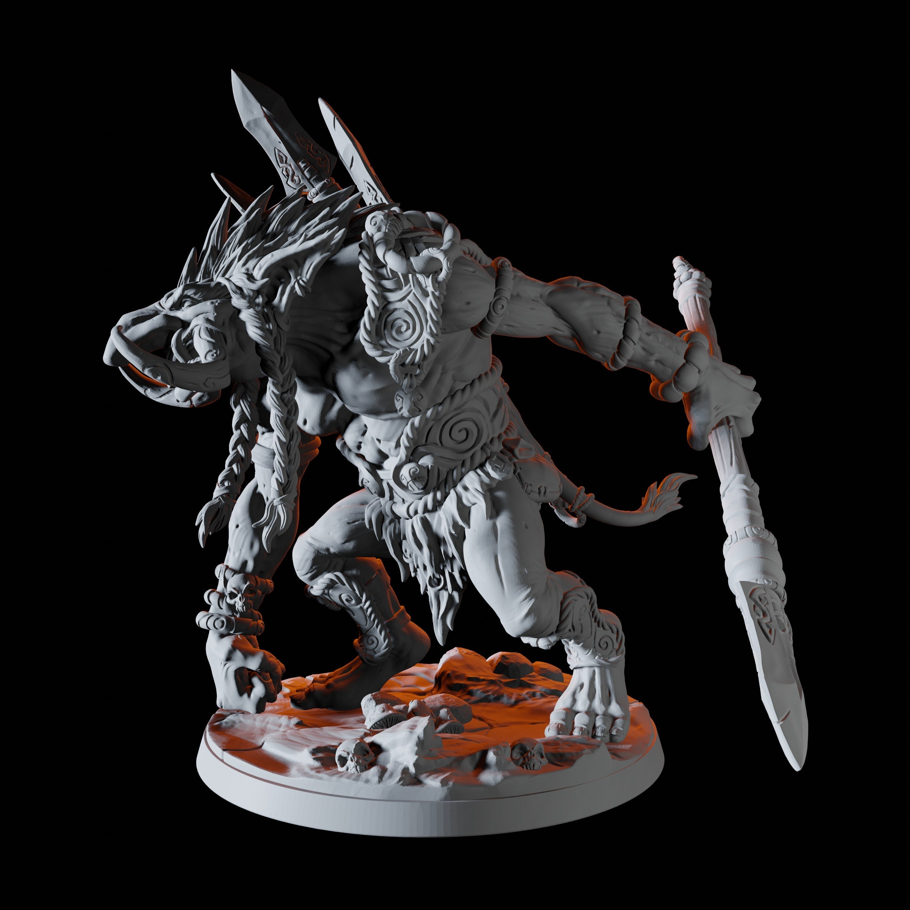 Troll Hunter Miniature C for Dungeons and Dragons - Myth Forged