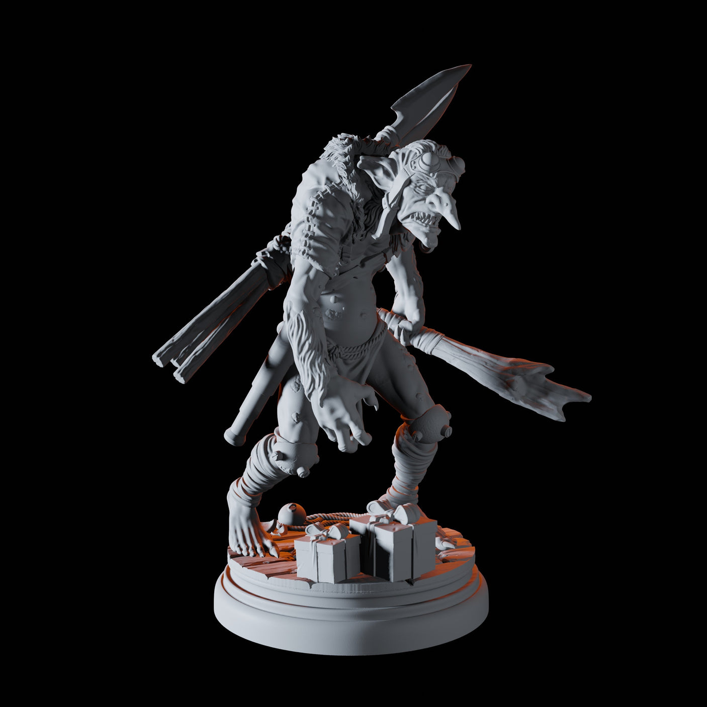 Troll Pilot Miniature for Dungeons and Dragons, Pathfinder or other TTRPGs