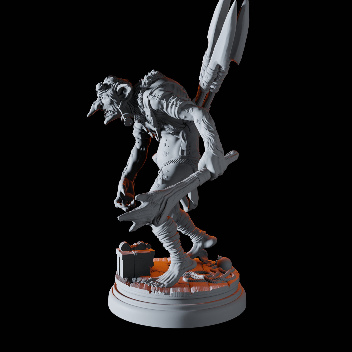 Troll Pilot Miniature for Dungeons and Dragons, Pathfinder or other TTRPGs