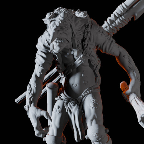 Troll Pilot Miniature for Dungeons and Dragons, Pathfinder or other TTRPGs