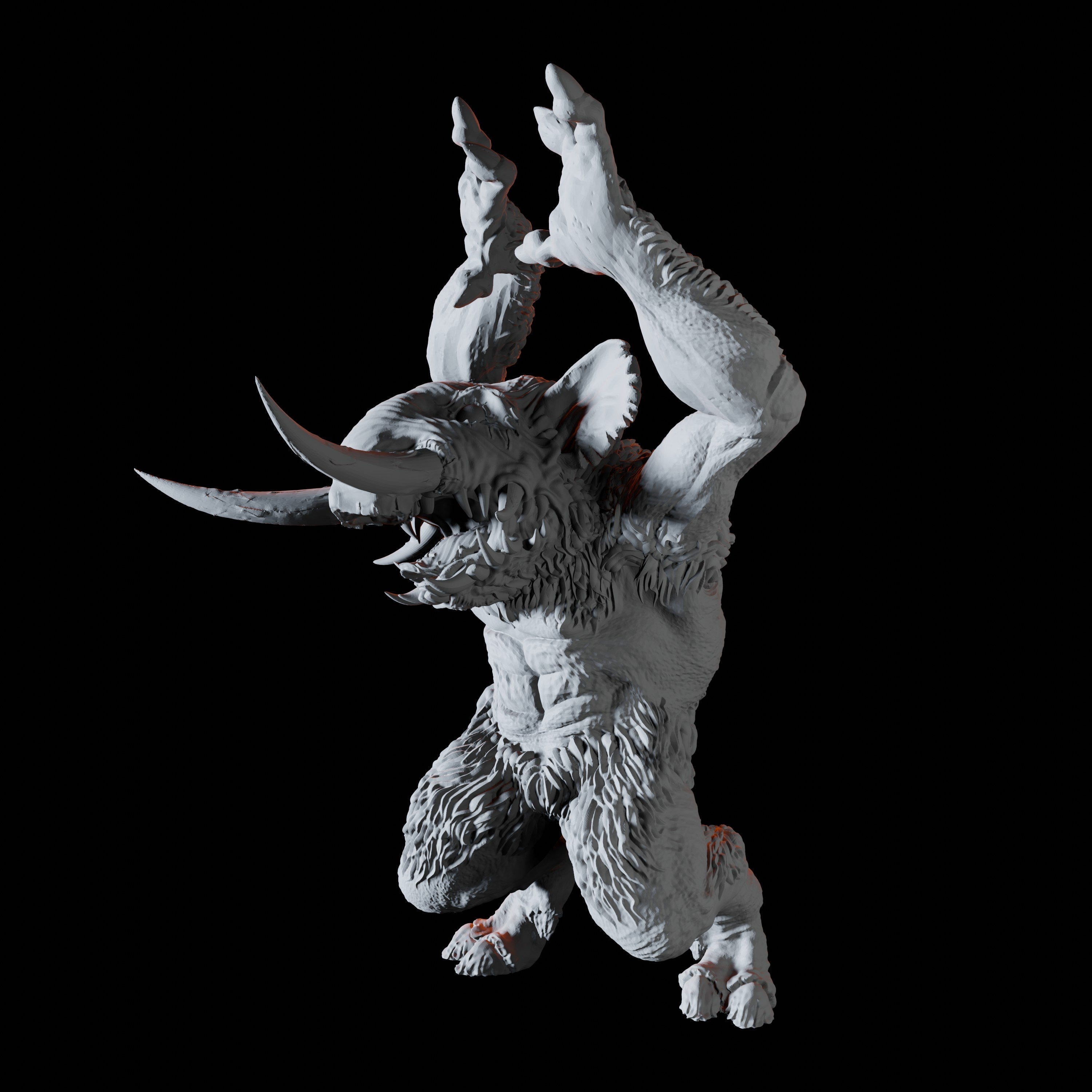 Tundra Troll Miniature E for Dungeons and Dragons - Myth Forged
