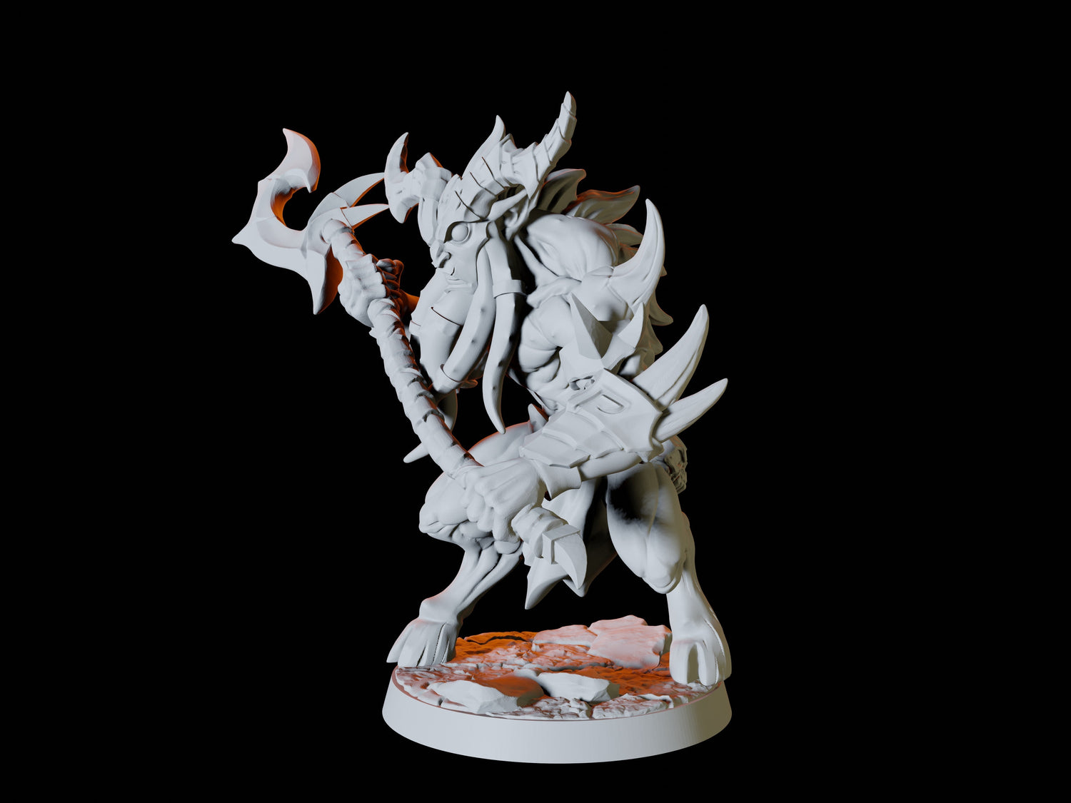 Two Demonic Warriors Miniature for Dungeons and Dragons, Pathfinder or other TTRPGs