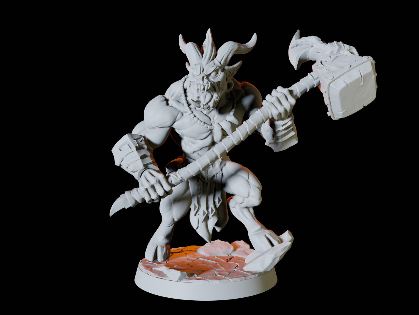 Two Demonic Warriors Miniature for Dungeons and Dragons, Pathfinder or other TTRPGs