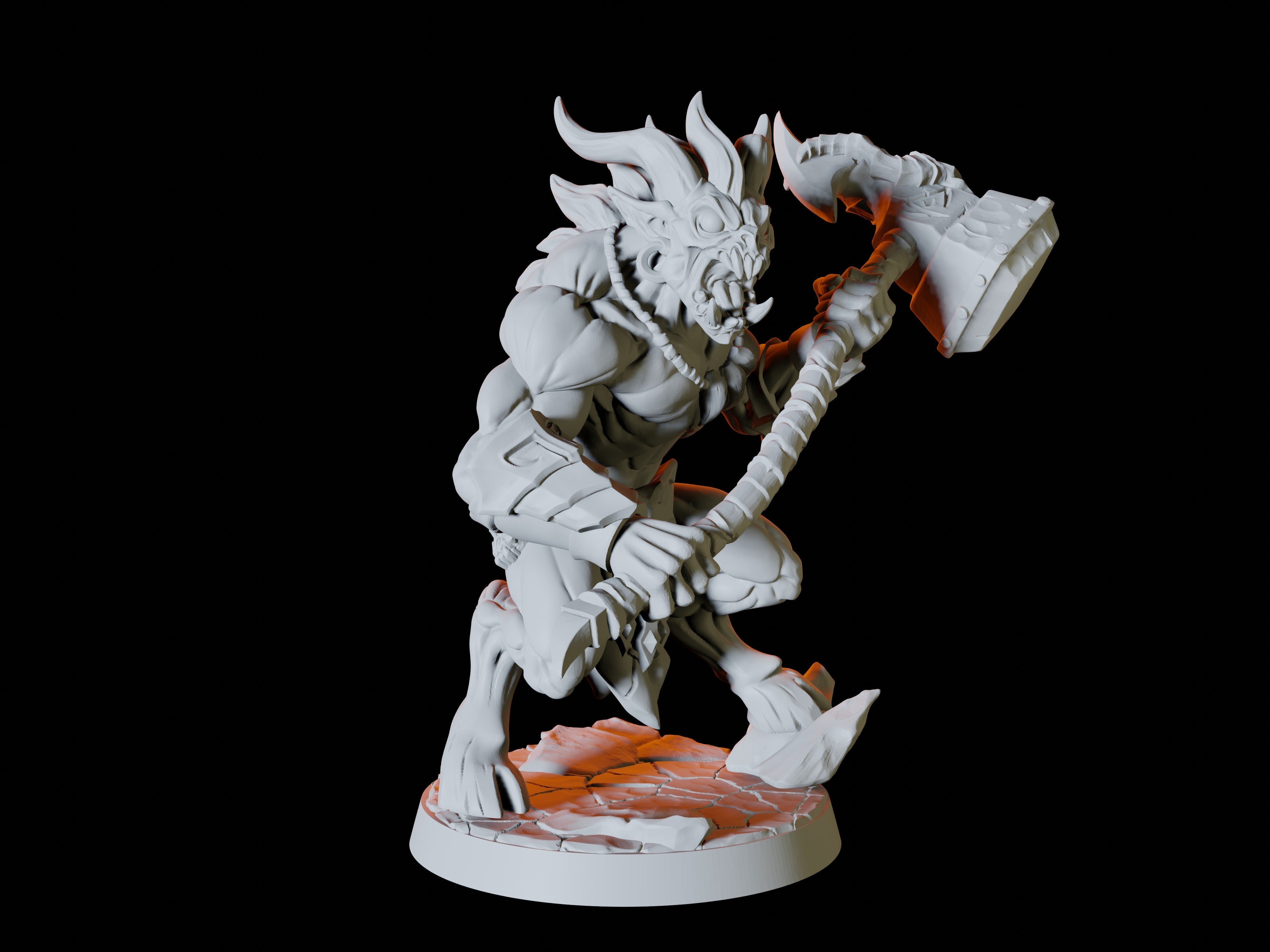 Two Demonic Warrior Miniatures for Dungeons and Dragons - Myth Forged