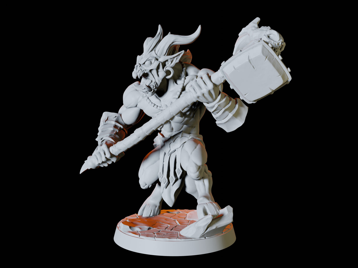 Two Demonic Warriors Miniature for Dungeons and Dragons, Pathfinder or other TTRPGs