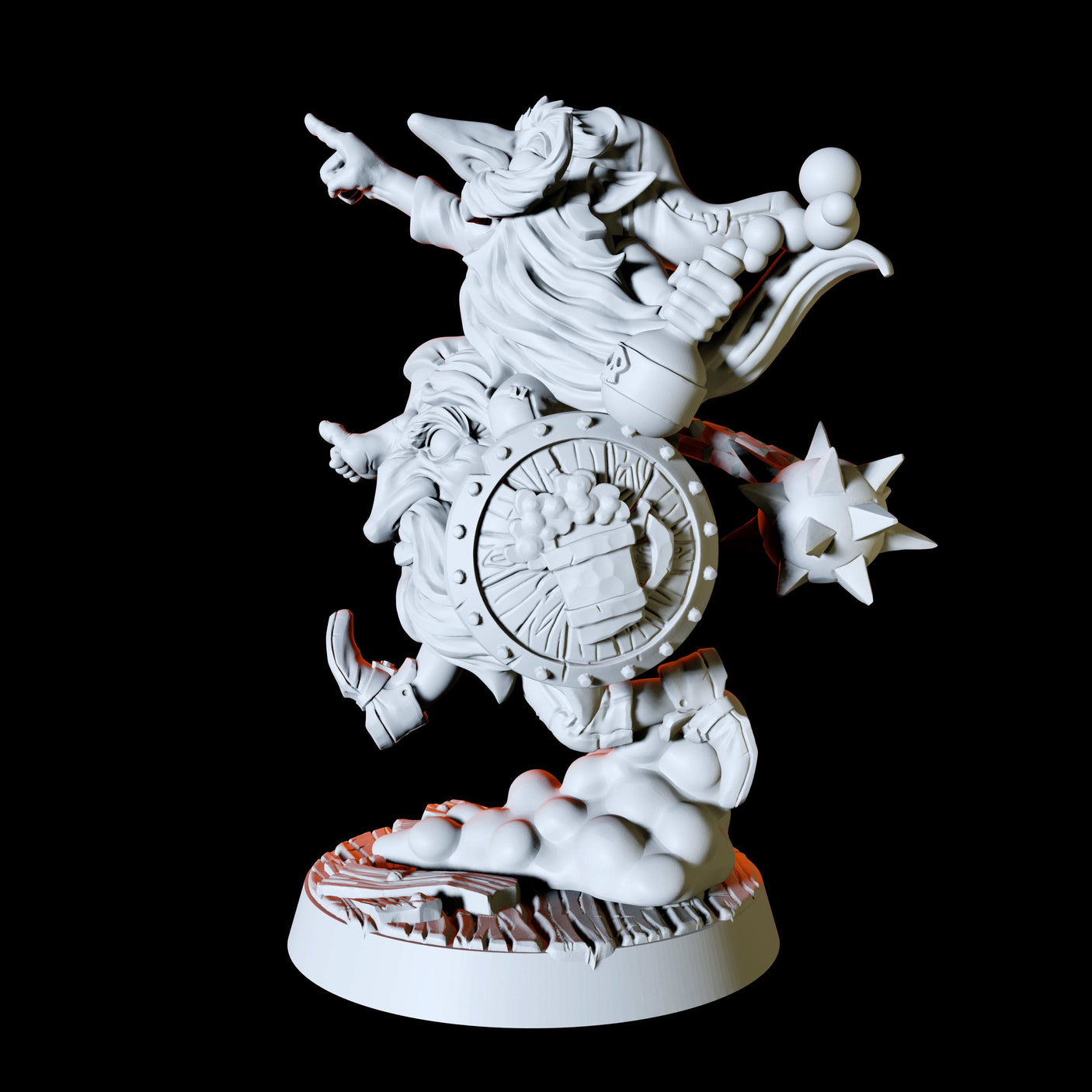 Two Gnome Fighter Miniature for Dungeons and Dragons, Pathfinder or other TTRPGs