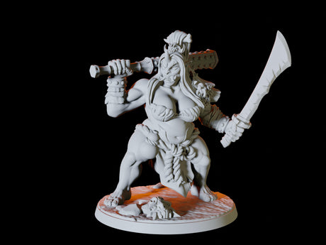 Two Japanese Inspired Ogres Miniature for Dungeons and Dragons, Pathfinder or other TTRPGs