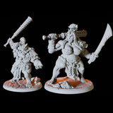 Two Japanese Inspired Ogres Miniature for Dungeons and Dragons, Pathfinder or other TTRPGs